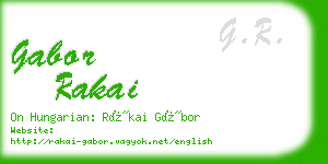 gabor rakai business card